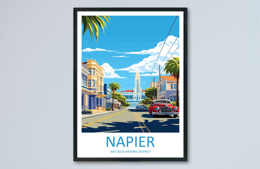Napier Art Deco Historic District Travel Print Wall Art Napier Art Deco Wall Hanging Home Décor Napier Art Deco Gift Art Lovers NZ