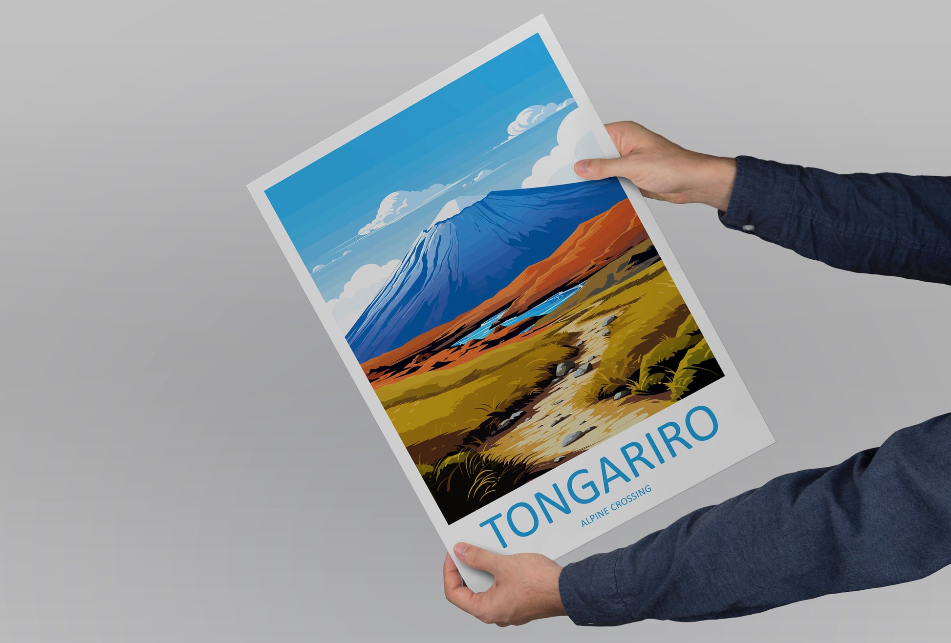 Tongariro Alpine Crossing Travel Print Wall Art Tongariro Alpine Crossing Wall Hanging Home Décor Tongariro Alpine Crossing Gift Art Lovers