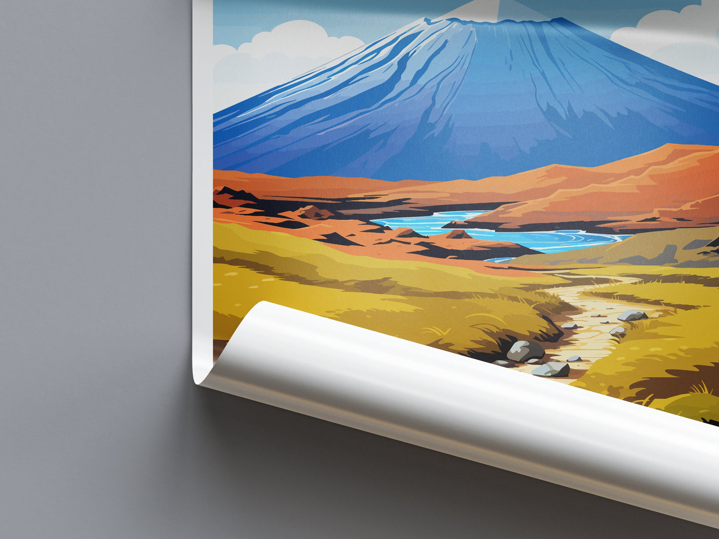 Tongariro Alpine Crossing Travel Print Wall Art Tongariro Alpine Crossing Wall Hanging Home Décor Tongariro Alpine Crossing Gift Art Lovers
