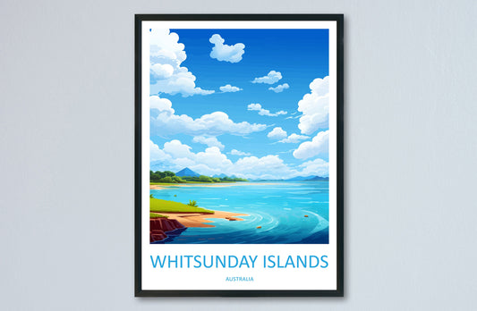 Whitsunday Islands Travel Print Wall Art Whitsunday Islands Wall Hanging Home Décor Whitsunday Islands Gift Art Lovers Wall Art Australia