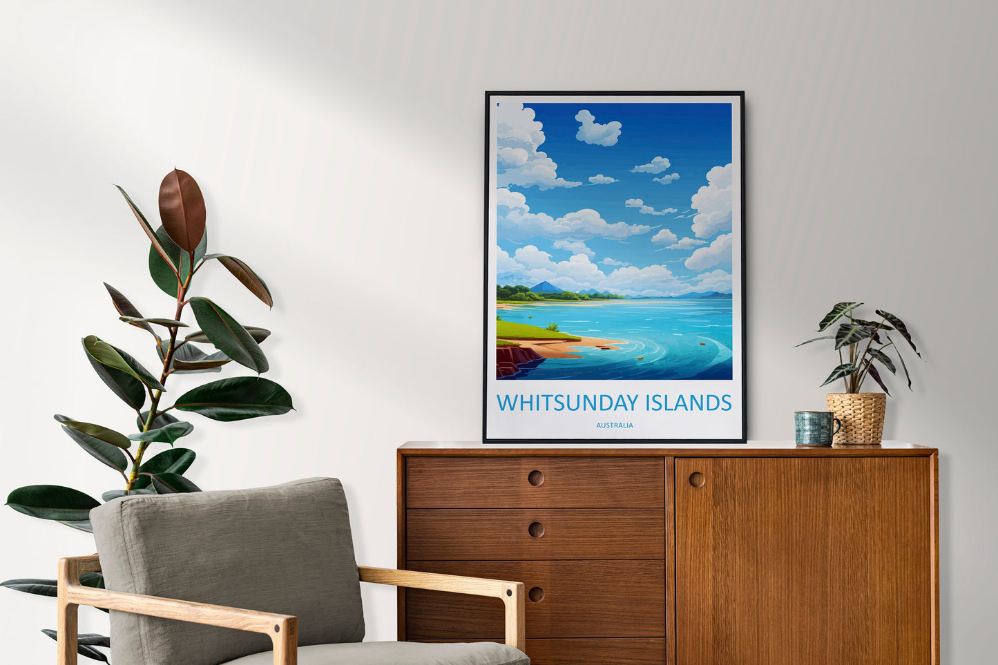 Whitsunday Islands Travel Print Wall Art Whitsunday Islands Wall Hanging Home Décor Whitsunday Islands Gift Art Lovers Wall Art Australia