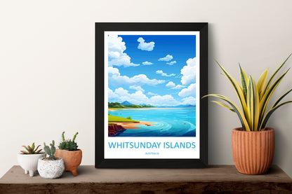 Whitsunday Islands Travel Print Wall Art Whitsunday Islands Wall Hanging Home Décor Whitsunday Islands Gift Art Lovers Wall Art Australia