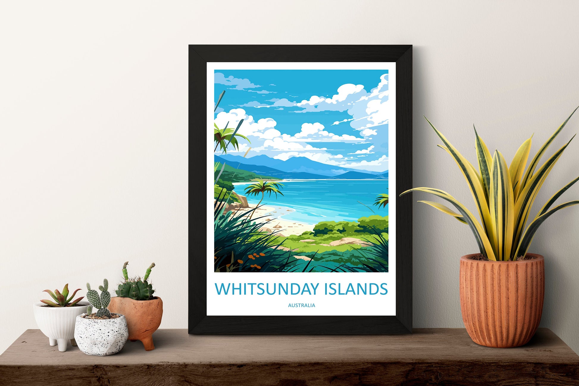 Whitsunday Islands Travel Print Wall Art Whitsunday Islands Wall Hanging Home Décor Whitsunday Islands Gift Art Lovers Wall Art Australia