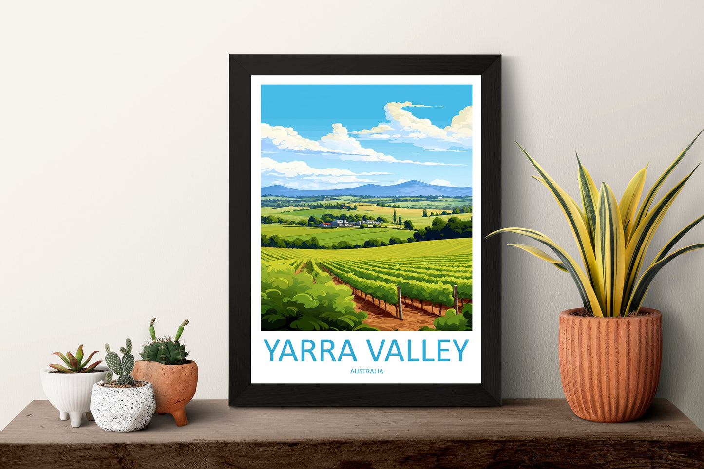Yarra Valley Travel Print Wall Art Yarra Valley Wall Hanging Home Décor Yarra Valley Gift Art Lovers Wall Art Australia Poster