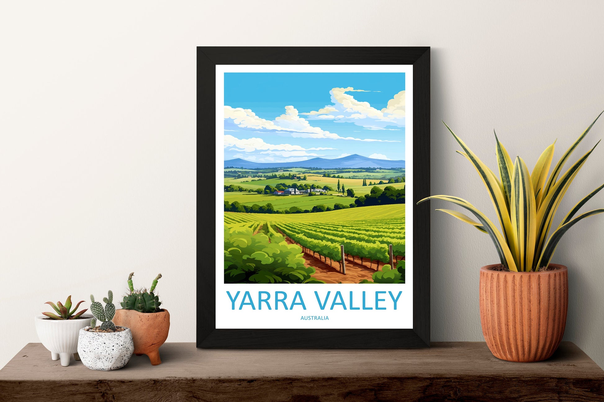 Yarra Valley Travel Print Wall Art Yarra Valley Wall Hanging Home Décor Yarra Valley Gift Art Lovers Wall Art Australia Poster