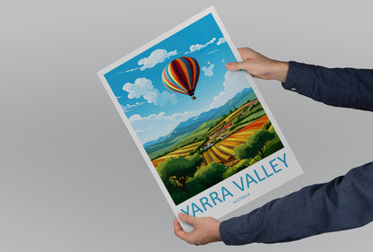 Yarra Valley Travel Print Wall Art Yarra Valley Wall Hanging Home Décor Yarra Valley Gift Art Lovers Wall Art Australia Poster