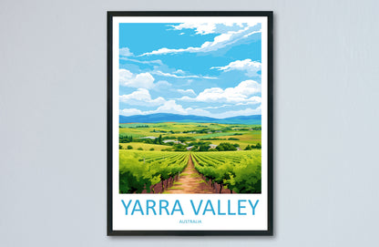Yarra Valley Travel Print Wall Art Yarra Valley Wall Hanging Home Décor Yarra Valley Gift Art Lovers Wall Art Australia Poster