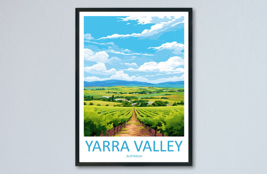 Yarra Valley Travel Print Wall Art Yarra Valley Wall Hanging Home Décor Yarra Valley Gift Art Lovers Wall Art Australia Poster