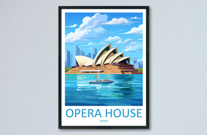 Sydney Opera House Travel Print Wall Art Sydney Opera House Wall Hanging Home Décor Sydney Gift Art Lovers Wall Art Australia Poster Decor