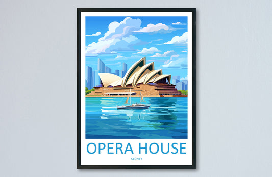 Sydney Opera House Travel Print Wall Art Sydney Opera House Wall Hanging Home Décor Sydney Gift Art Lovers Wall Art Australia Poster Decor