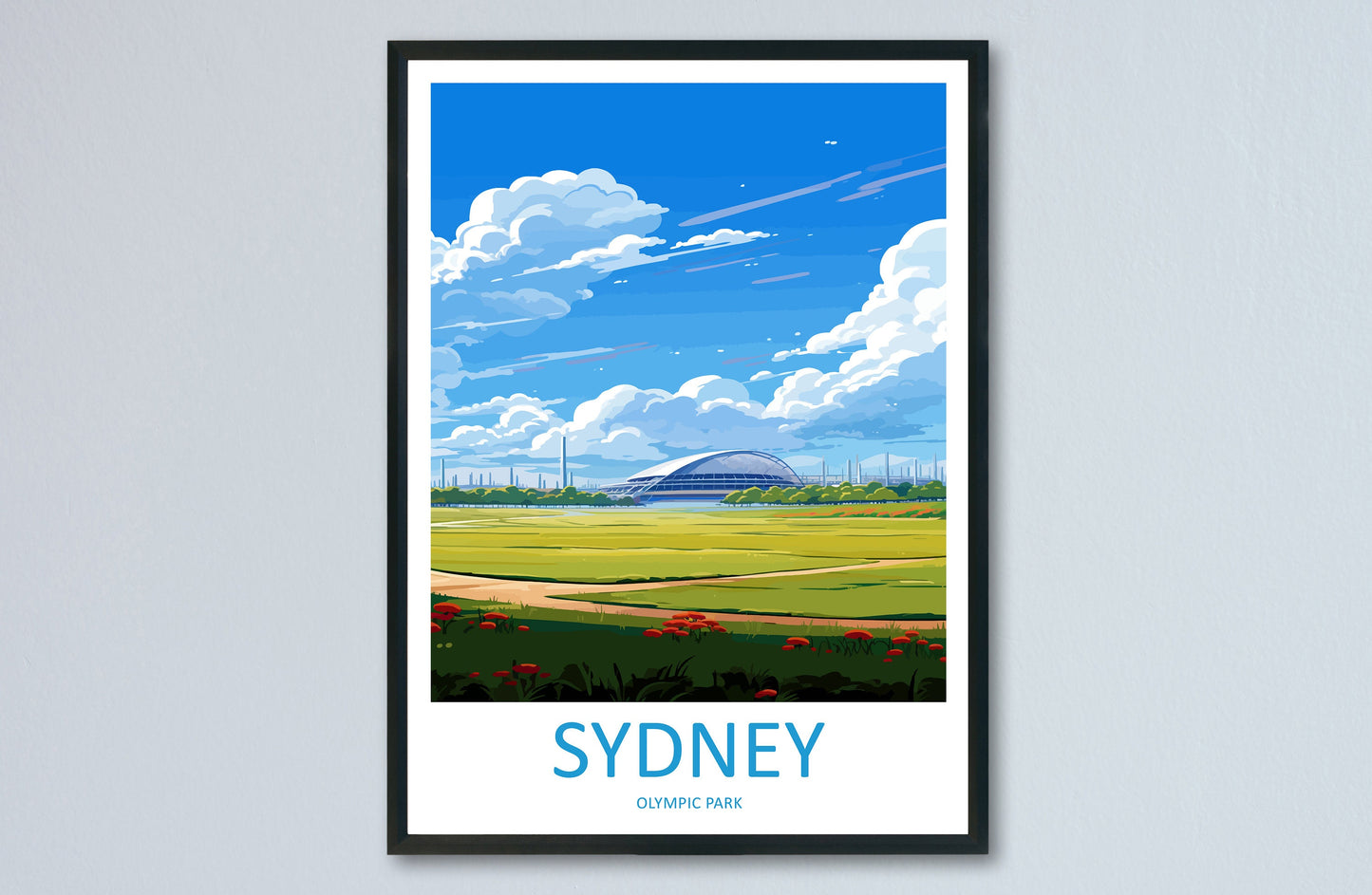 Sydney Olympic Park Travel Print Wall Art Sydney Olympic Park Wall Hanging Home Décor Sydney Gift Art Lovers Wall Art Australia Poster Decor