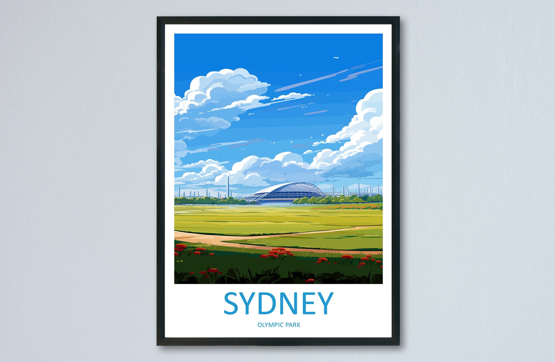 Sydney Olympic Park Travel Print Wall Art Sydney Olympic Park Wall Hanging Home Décor Sydney Gift Art Lovers Wall Art Australia Poster Decor