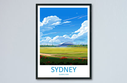 Sydney Olympic Park Travel Print Wall Art Sydney Olympic Park Wall Hanging Home Décor Sydney Gift Art Lovers Wall Art Australia Poster Decor