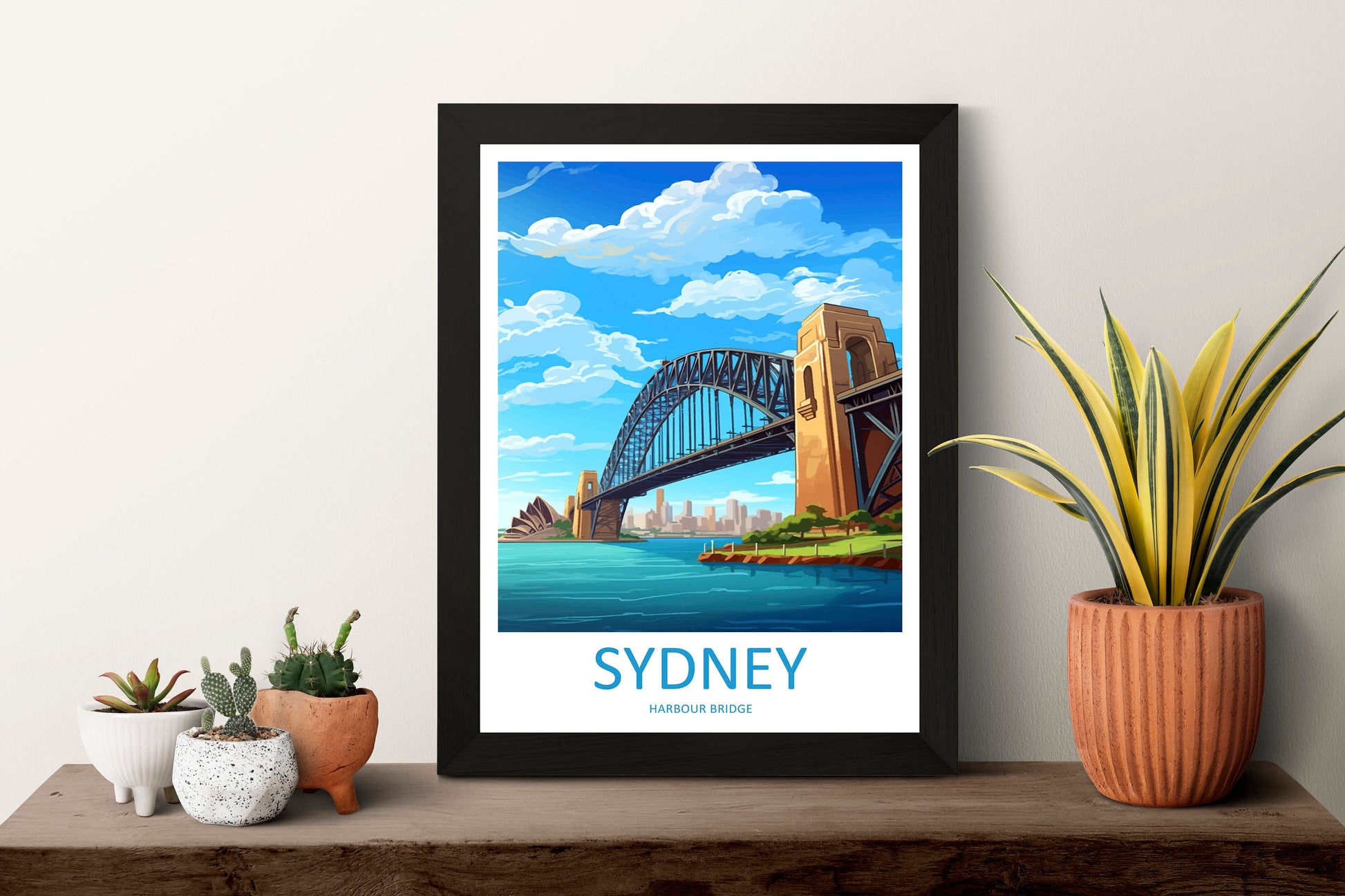 Sydney Harbour Bridge Travel Print Wall Art Sydney Harbour Bridge Wall Hanging Home Décor Sydney Gift Art Lovers Wall Art Australia Poster