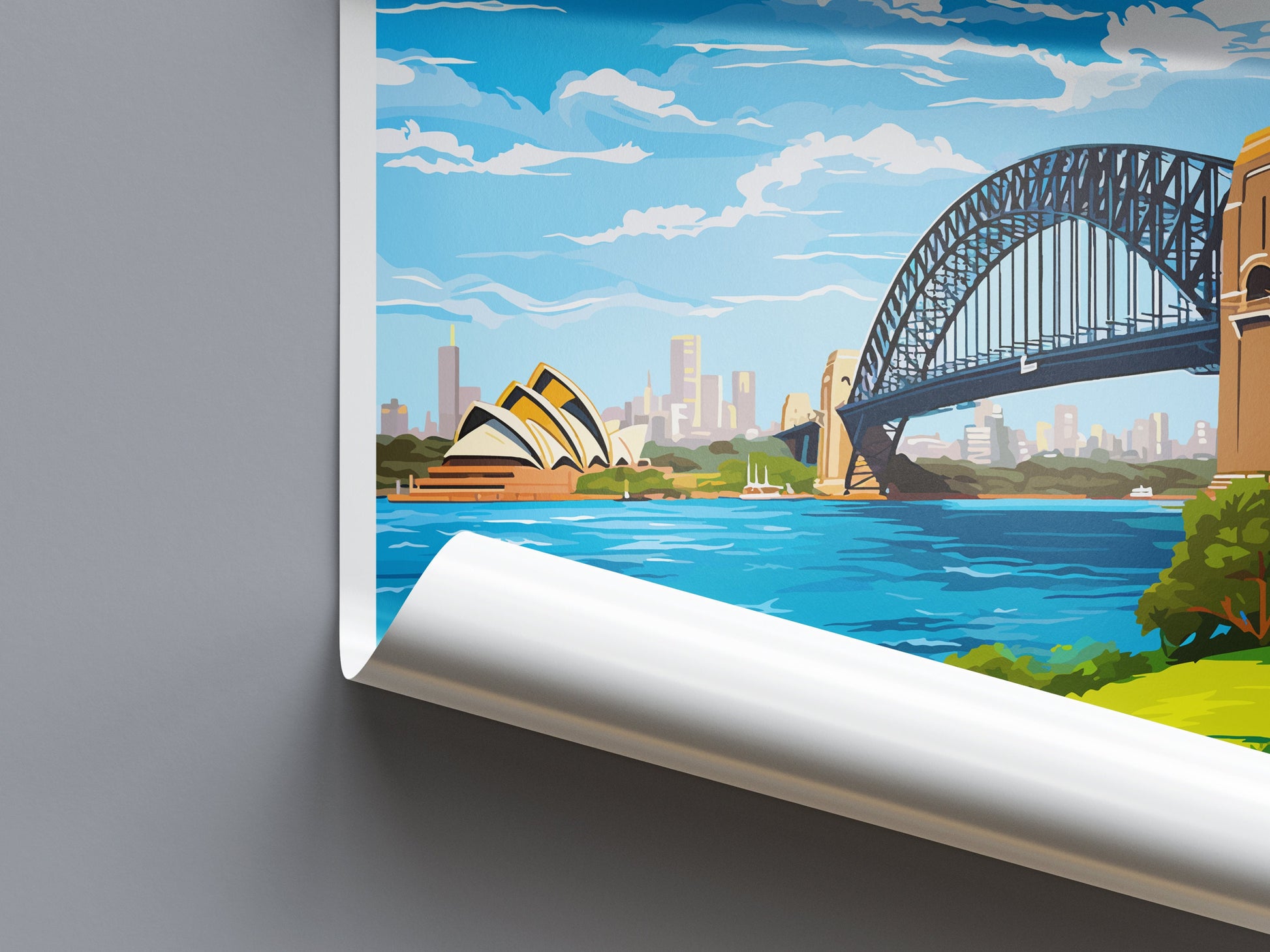 Sydney Harbour Bridge Travel Print Wall Art Sydney Harbour Bridge Wall Hanging Home Décor Sydney Gift Art Lovers Wall Art Australia Poster
