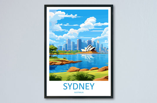 Sydney Opera House Travel Print Wall Art Sydney Opera House Wall Hanging Home Décor Sydney Gift Art Lovers Wall Art Australia Poster Decor