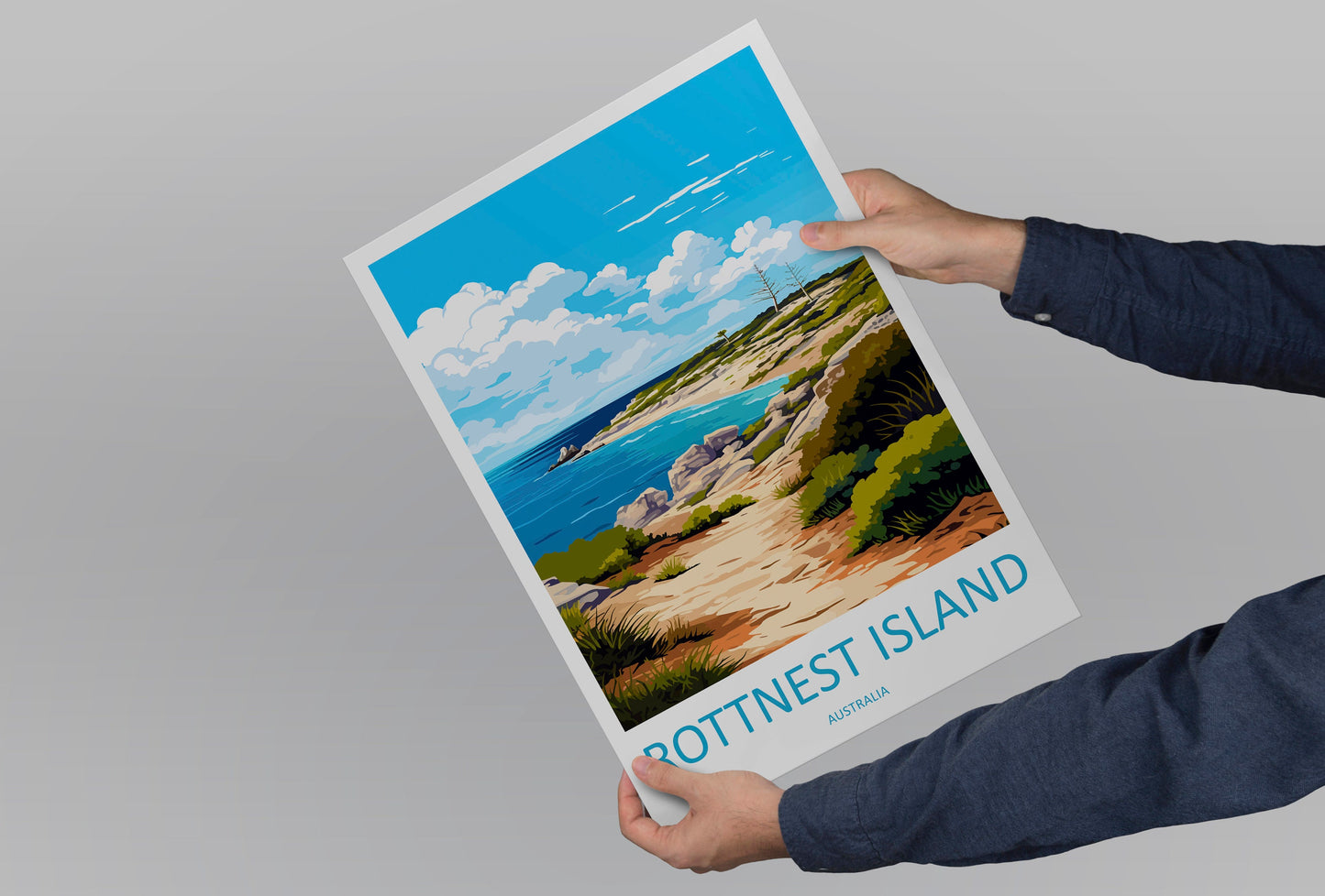 Rottnest Island Travel Print Wall Art Rottnest Island Wall Hanging Home Décor Rottnest Island Gift Art Lovers Wall Art Australia Poster Deco