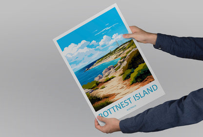 Rottnest Island Travel Print Wall Art Rottnest Island Wall Hanging Home Décor Rottnest Island Gift Art Lovers Wall Art Australia Poster Deco