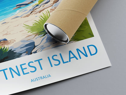 Rottnest Island Travel Print Wall Art Rottnest Island Wall Hanging Home Décor Rottnest Island Gift Art Lovers Wall Art Australia Poster Deco