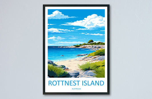 Rottnest Island Travel Print Wall Art Rottnest Island Wall Hanging Home Décor Rottnest Island Gift Art Lovers Wall Art Australia Poster Deco
