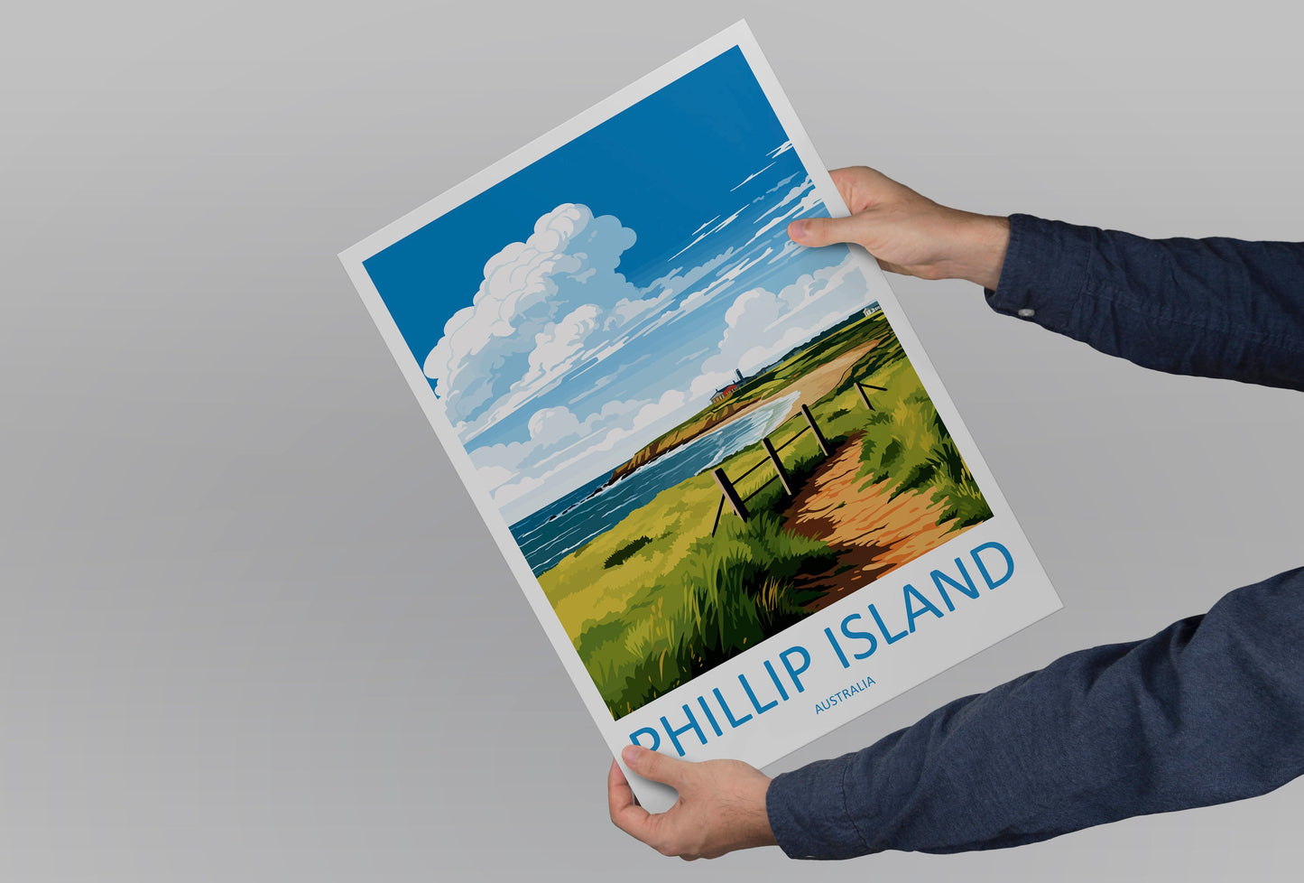 Phillip Island Travel Print Wall Art Phillip Island Wall Hanging Home Décor Phillip Island Gift Art Lovers Wall Art Australia Poster Deco