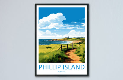 Phillip Island Travel Print Wall Art Phillip Island Wall Hanging Home Décor Phillip Island Gift Art Lovers Wall Art Australia Poster Deco