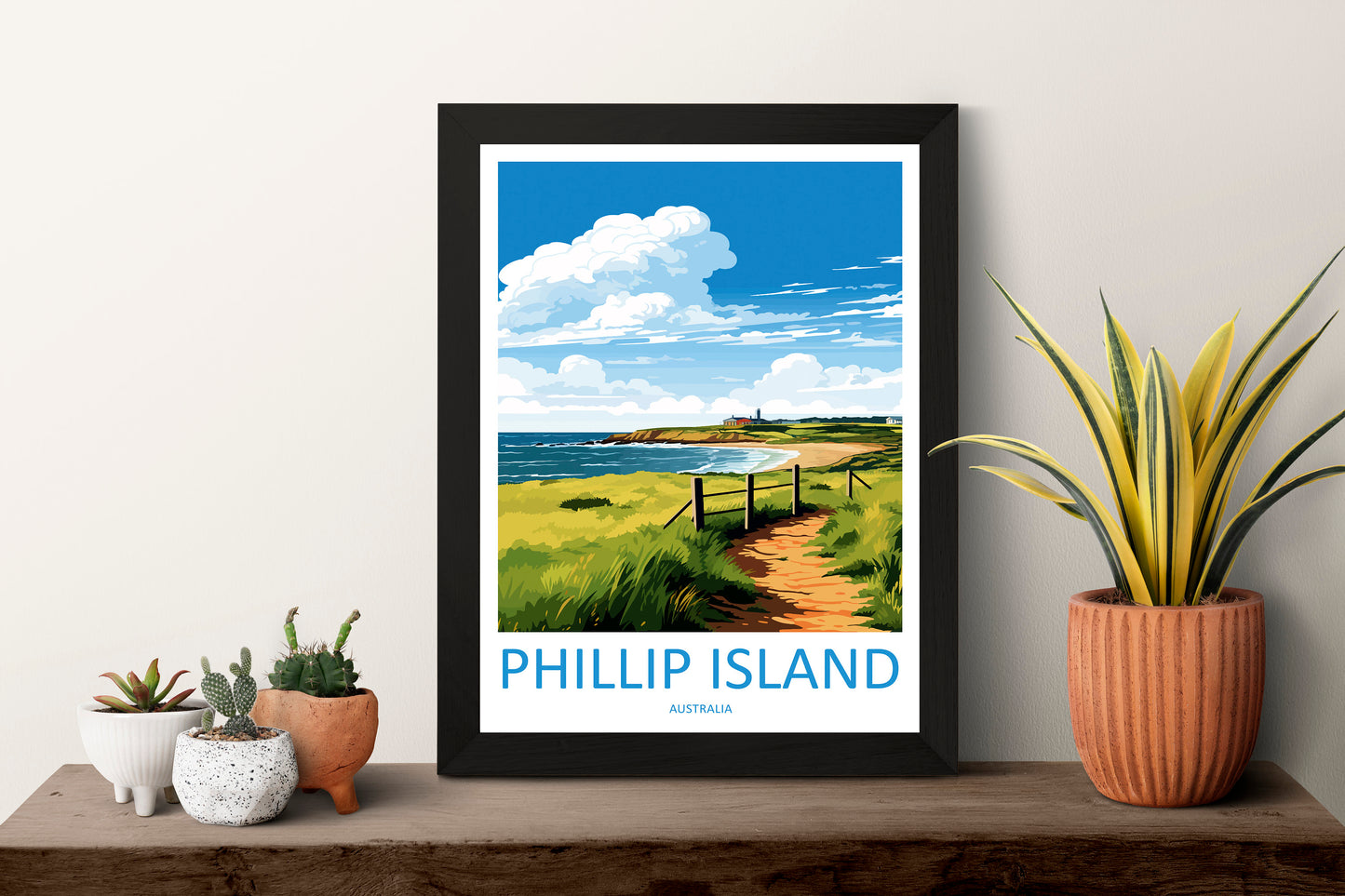 Phillip Island Travel Print Wall Art Phillip Island Wall Hanging Home Décor Phillip Island Gift Art Lovers Wall Art Australia Poster Deco