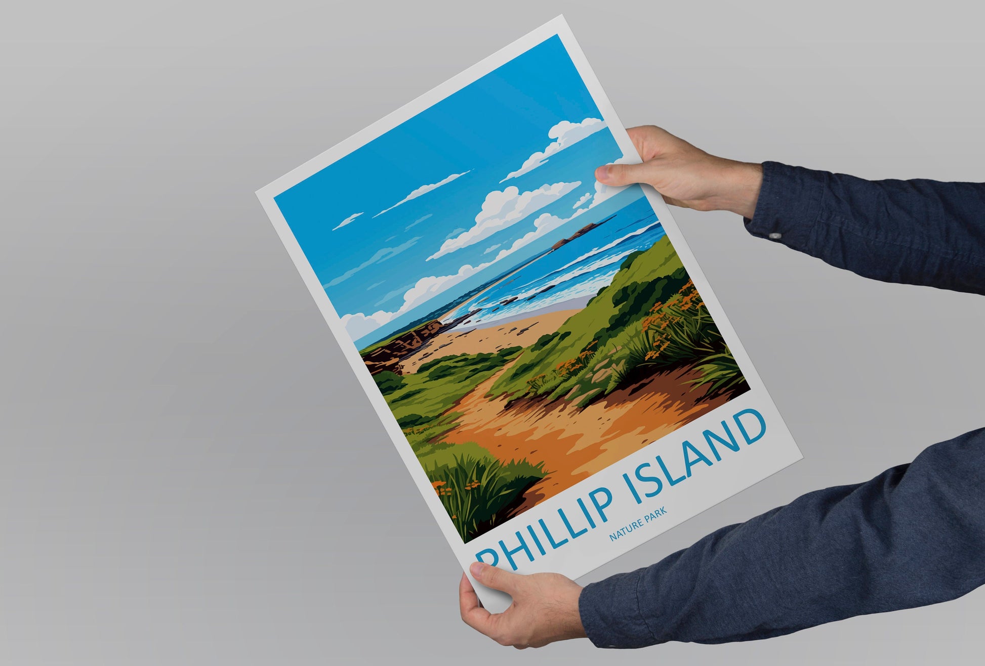 Phillip Island Travel Print Wall Art Phillip Island Wall Hanging Home Décor Phillip Island Gift Art Lovers Wall Art Australia Poster Deco