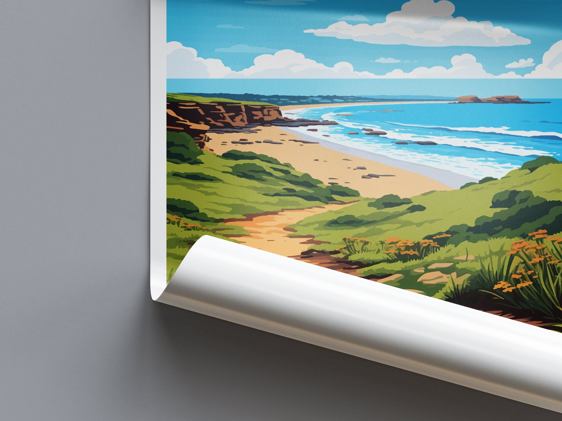 Phillip Island Travel Print Wall Art Phillip Island Wall Hanging Home Décor Phillip Island Gift Art Lovers Wall Art Australia Poster Deco