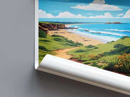 Phillip Island Travel Print Wall Art Phillip Island Wall Hanging Home Décor Phillip Island Gift Art Lovers Wall Art Australia Poster Deco