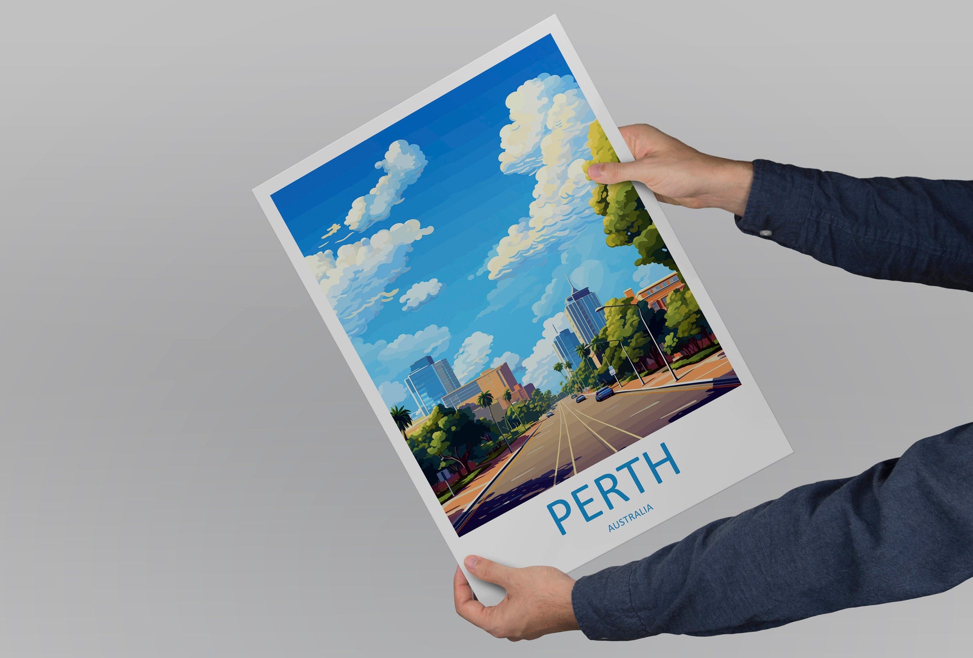 Perth Travel Print Wall Art Perth Wall Hanging Home Décor Perth Gift Art Lovers Wall Art Australia Poster Deco