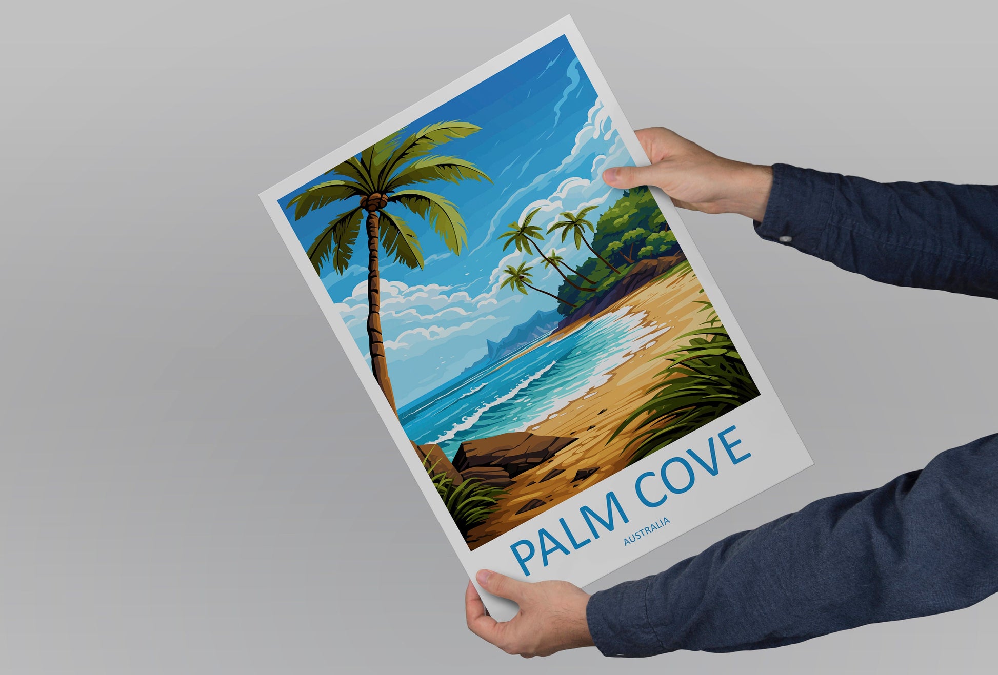 Palm Cove Travel Print Wall Art Palm Cove Wall Hanging Home Décor Palm Cove Gift Art Lovers Wall Art Australia Poster Deco