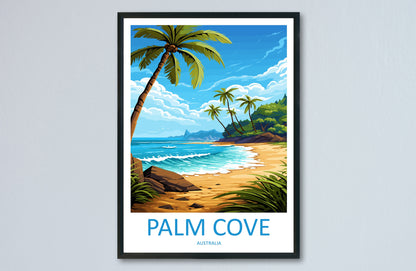 Palm Cove Travel Print Wall Art Palm Cove Wall Hanging Home Décor Palm Cove Gift Art Lovers Wall Art Australia Poster Deco