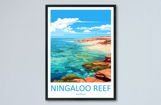 Ningaloo Reef Travel Print Wall Art Ningaloo Reef Wall Hanging Home Décor Ningaloo Reef Gift Art Lovers Wall Art Australia Poster Deco