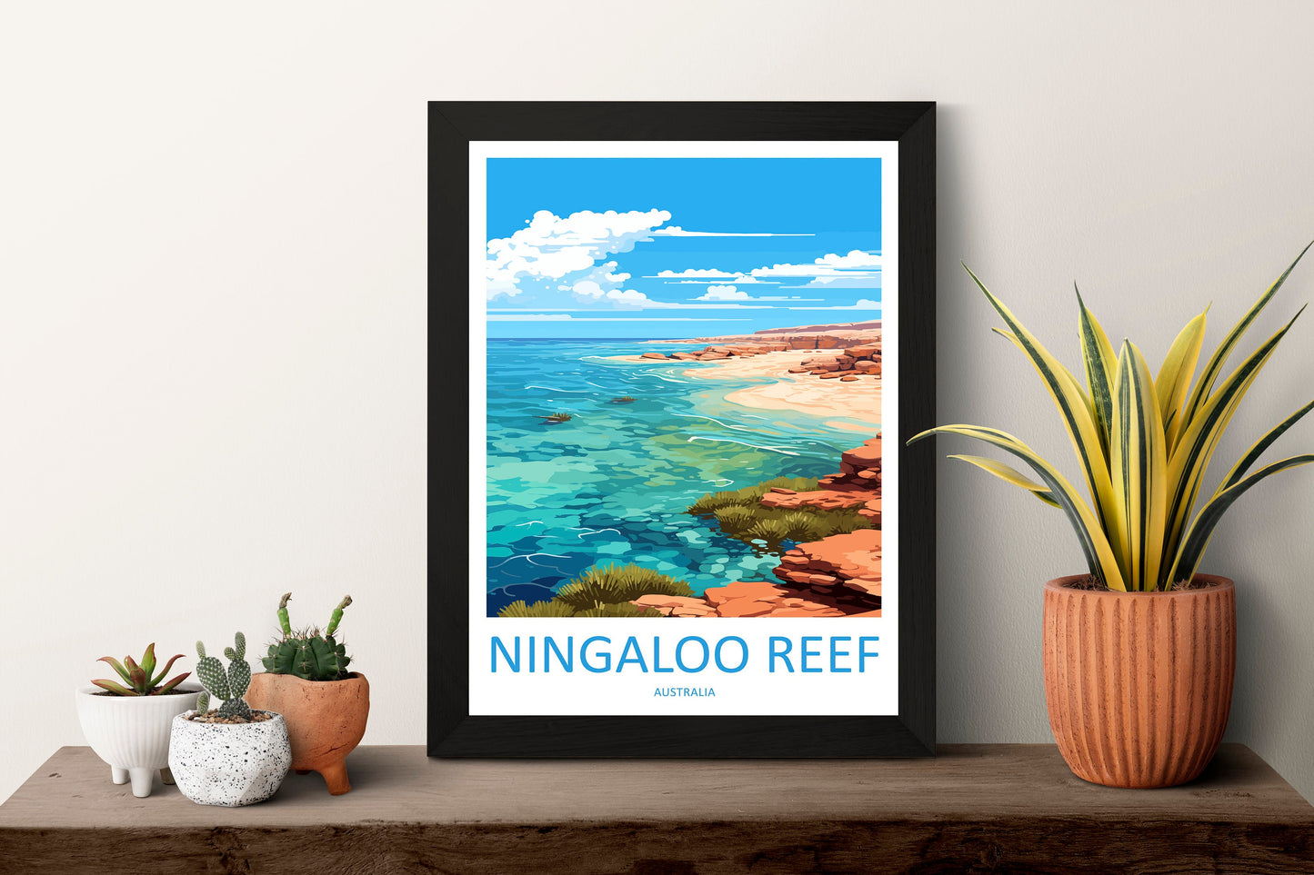 Ningaloo Reef Travel Print Wall Art Ningaloo Reef Wall Hanging Home Décor Ningaloo Reef Gift Art Lovers Wall Art Australia Poster Deco
