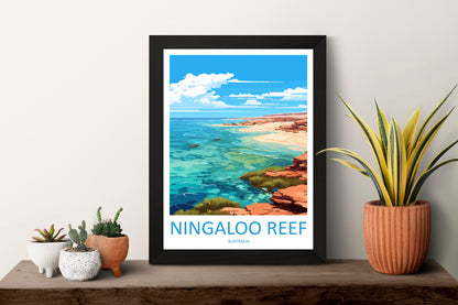 Ningaloo Reef Travel Print Wall Art Ningaloo Reef Wall Hanging Home Décor Ningaloo Reef Gift Art Lovers Wall Art Australia Poster Deco