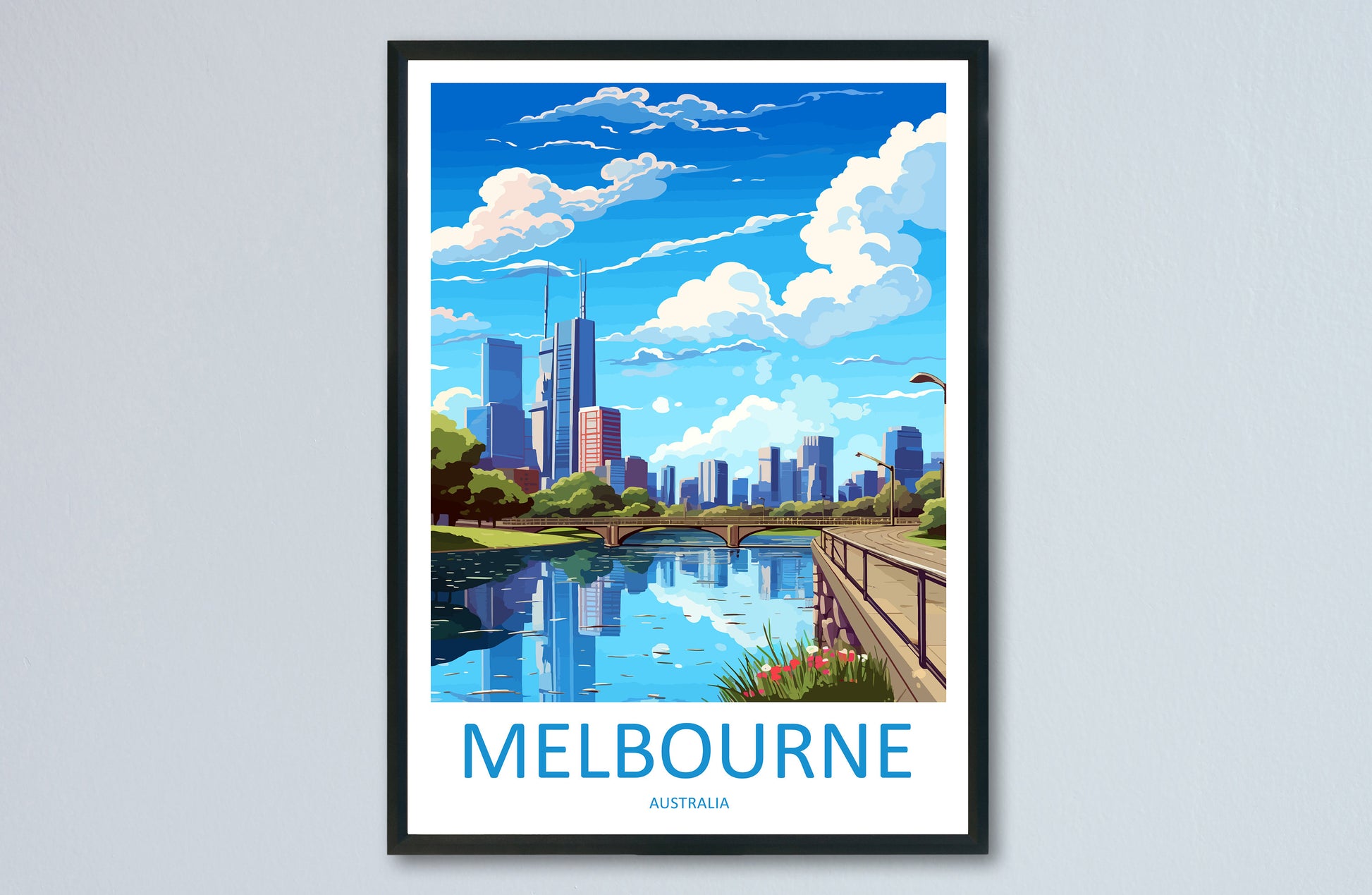 Melbourne Travel Print Wall Art Melbourne Wall Hanging Home Décor Melbourne Gift Art Lovers Wall Art Australia Poster Deco