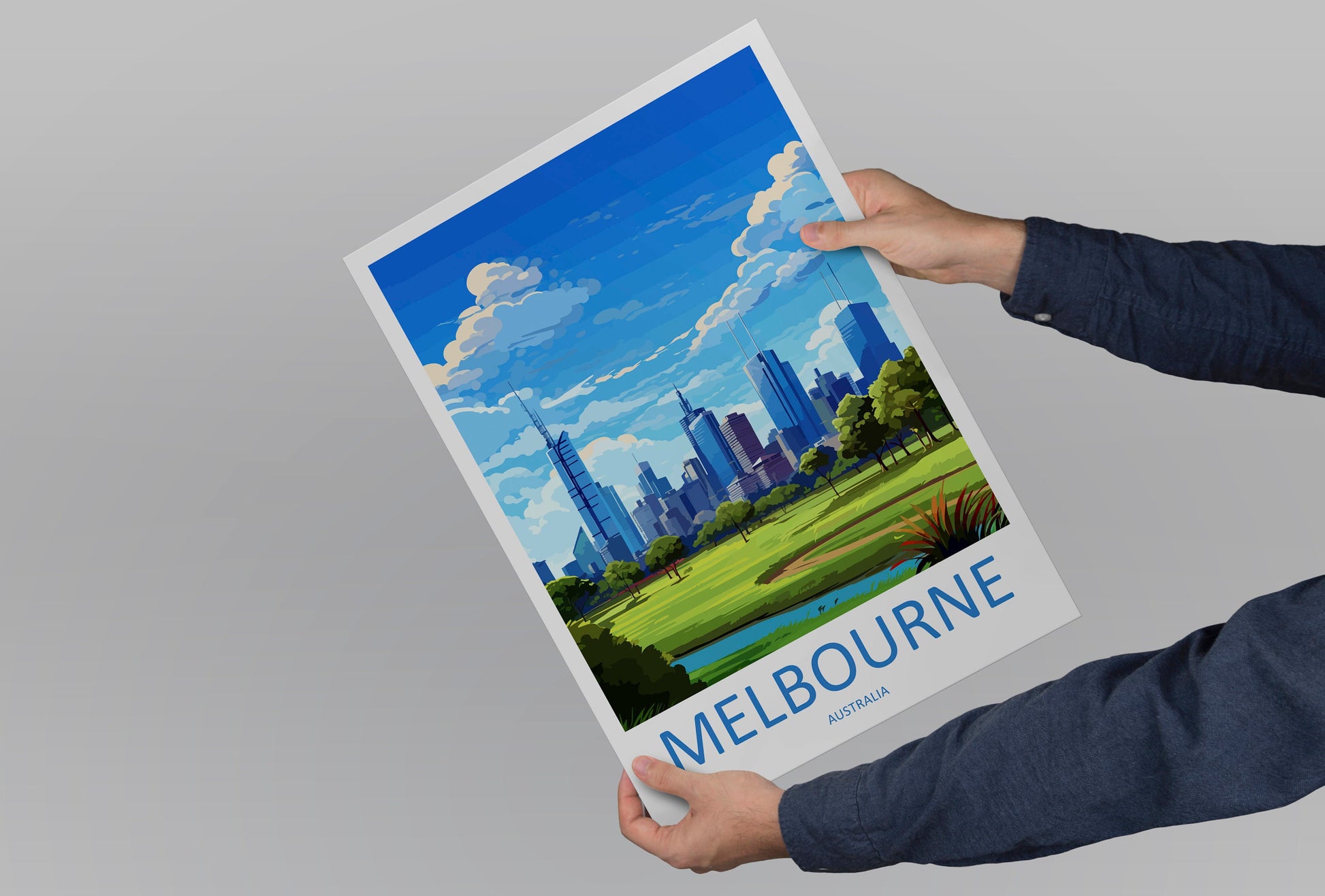 Melbourne Travel Print Wall Art Melbourne Wall Hanging Home Décor Melbourne Gift Art Lovers Wall Art Australia Poster Deco