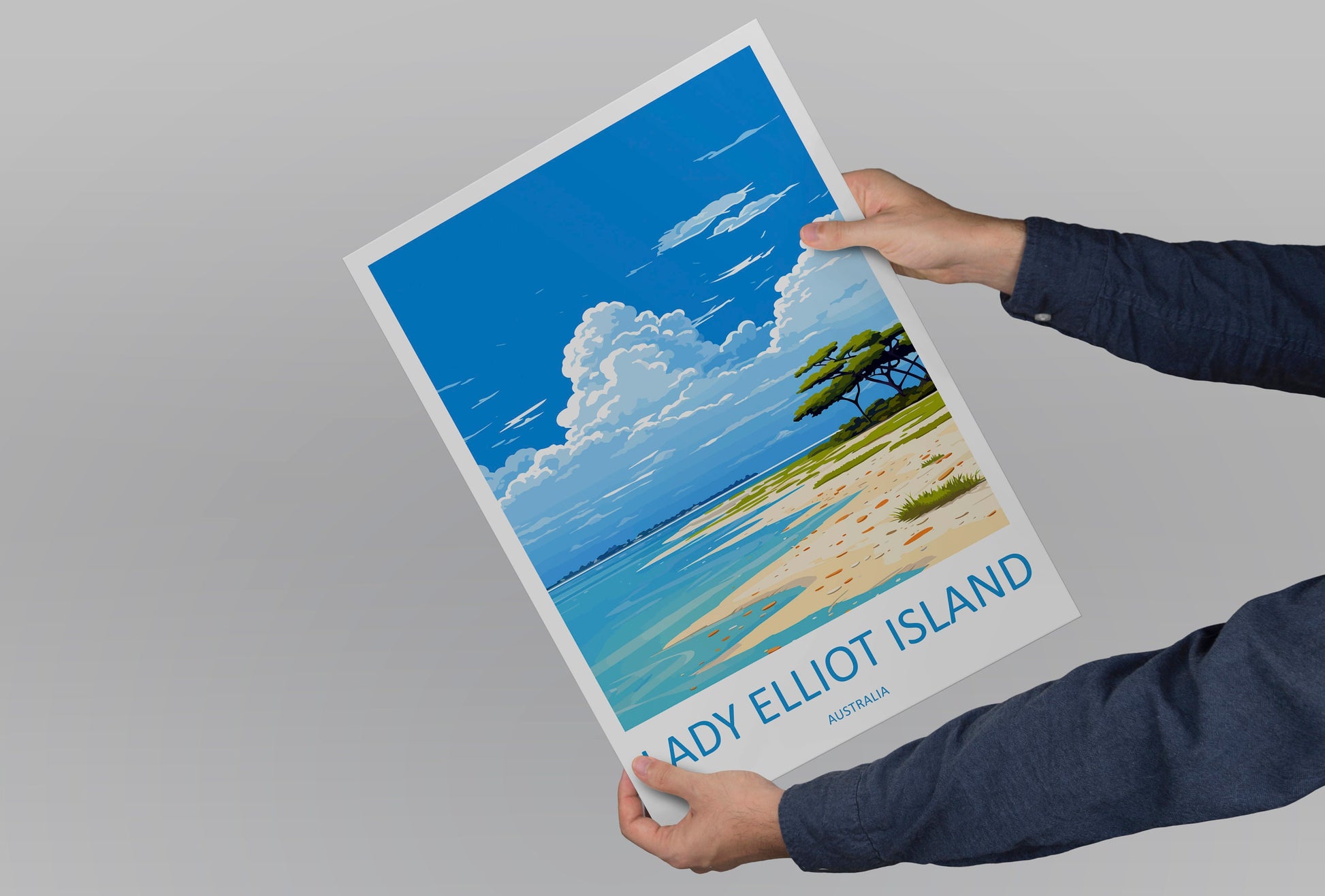 Lady Elliot Island Travel Print Wall Art Lady Elliot Wall Hanging Home Décor Lady Elliot Gift Art Lovers Wall Art Australia Poster Deco