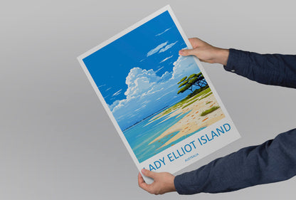 Lady Elliot Island Travel Print Wall Art Lady Elliot Wall Hanging Home Décor Lady Elliot Gift Art Lovers Wall Art Australia Poster Deco