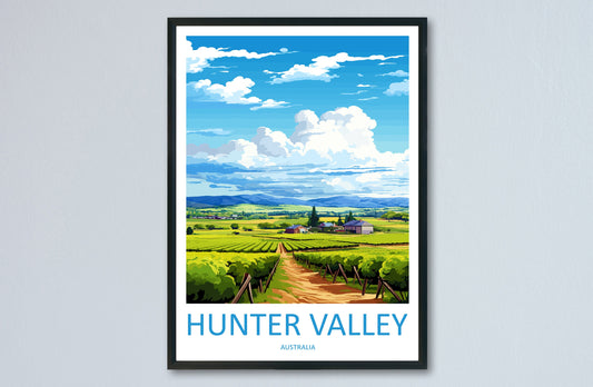 Hunter Valley Travel Print Wall Art Hunter Valley Wall Hanging Home Décor Hunter Valley Gift Art Lovers Wall Art Australia Poster Deco