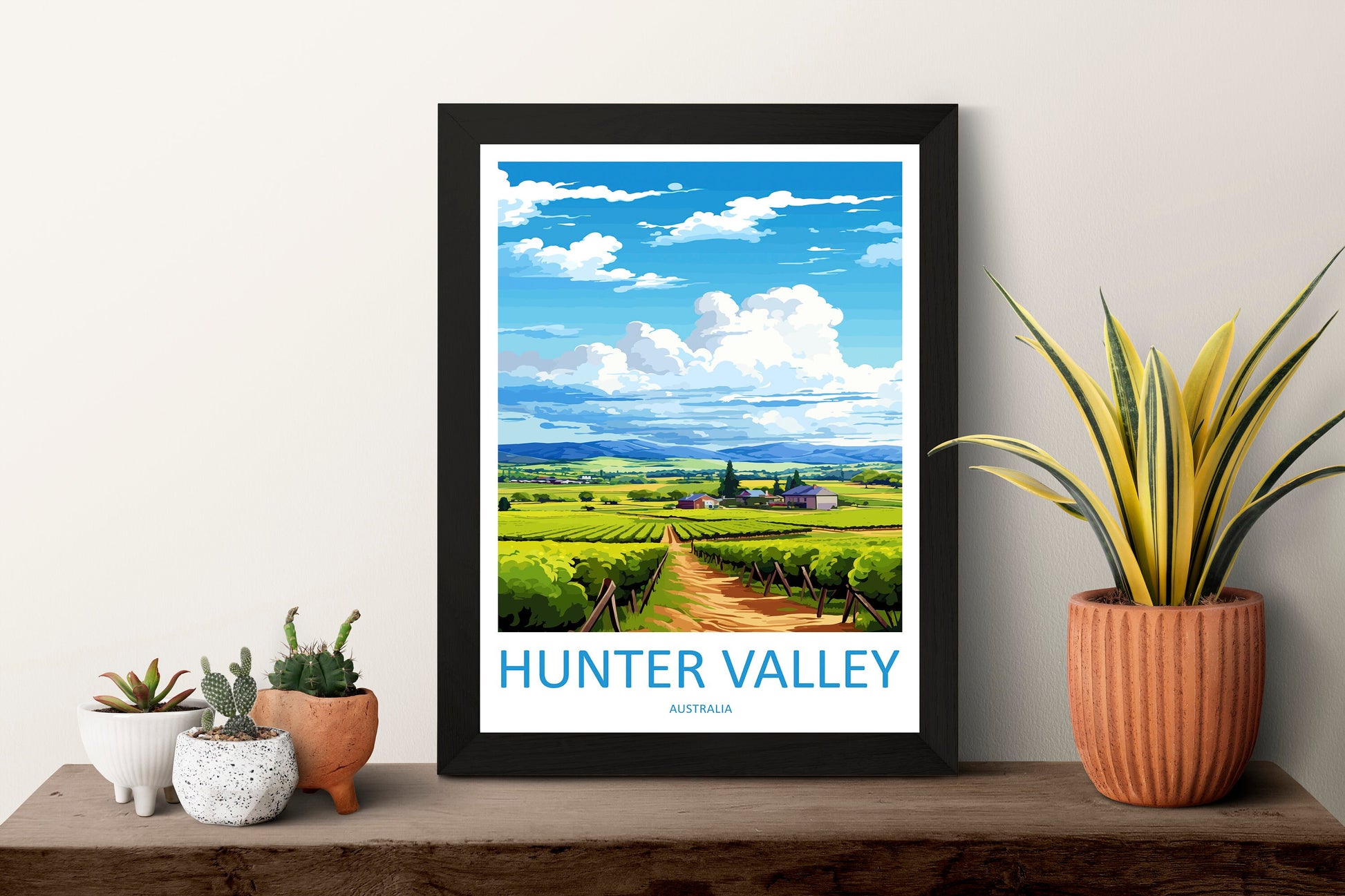 Hunter Valley Travel Print Wall Art Hunter Valley Wall Hanging Home Décor Hunter Valley Gift Art Lovers Wall Art Australia Poster Deco
