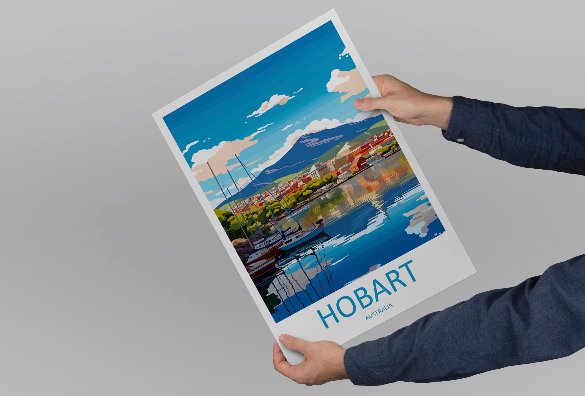 Hobart Travel Print Wall Art Hobart Wall Hanging Home Décor Hobart Gift Art Lovers Wall Art Australia Poster Decor Hobart AU Poster