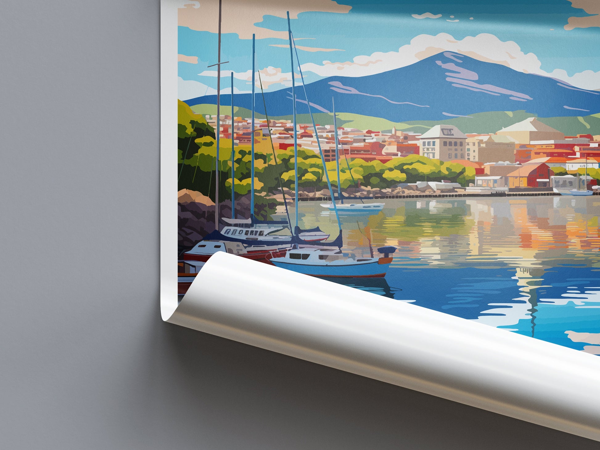 Hobart Travel Print Wall Art Hobart Wall Hanging Home Décor Hobart Gift Art Lovers Wall Art Australia Poster Decor Hobart AU Poster