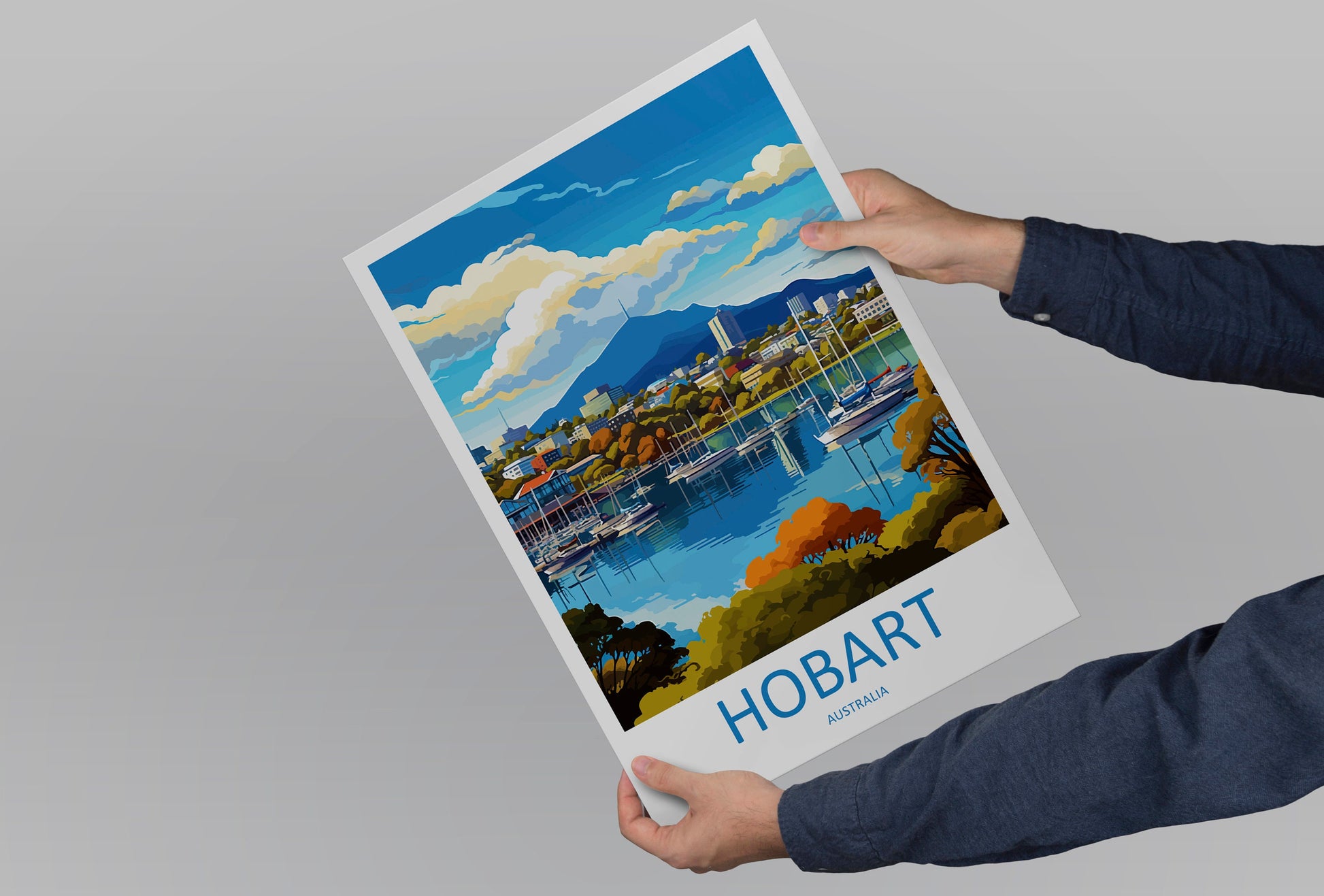 Hobart Travel Print Wall Art Hobart Wall Hanging Home Décor Hobart Gift Art Lovers Wall Art Australia Poster Decor Hobart AU Poster