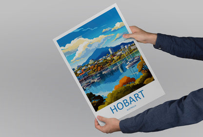 Hobart Travel Print Wall Art Hobart Wall Hanging Home Décor Hobart Gift Art Lovers Wall Art Australia Poster Decor Hobart AU Poster