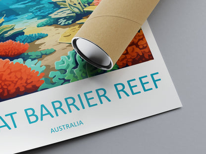 Great Barrier Reef Travel Print Wall Art Great Barrier Reef Wall Hanging Home Décor Great Barrier Reef Gift Art Lovers Wall Art Australia