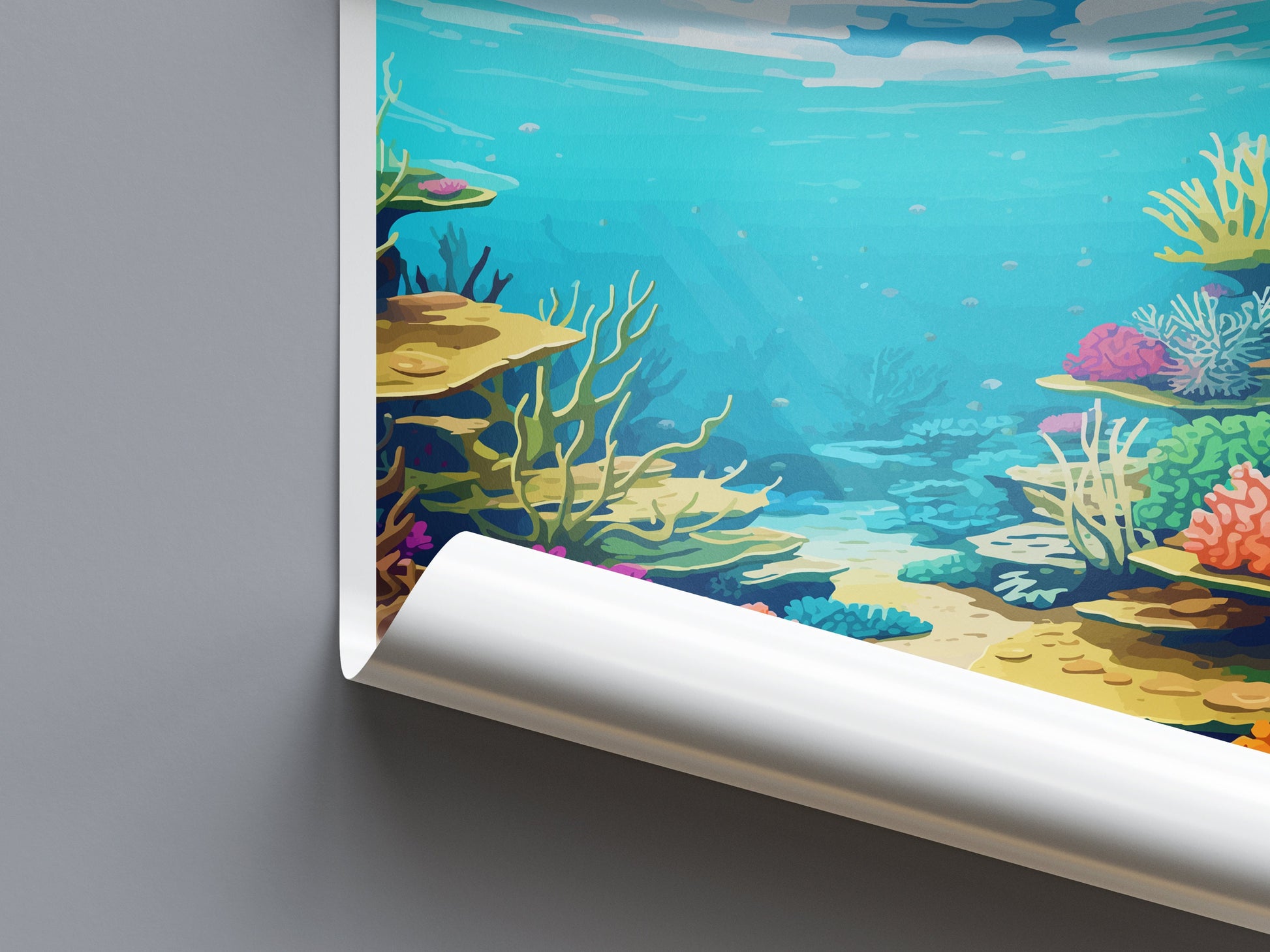 Great Barrier Reef Travel Print Wall Art Great Barrier Reef Wall Hanging Home Décor Great Barrier Reef Gift Art Lovers Wall Art Australia