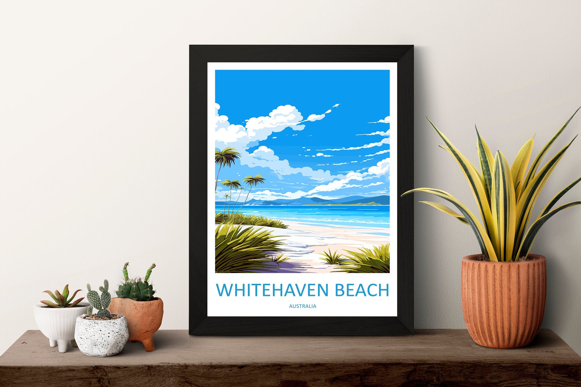 Whitehaven Beach Travel Print Wall Art Whitehaven Beach Wall Hanging Home Décor Whitehaven Beach Gift Art Lovers Australia Art Lover Gift