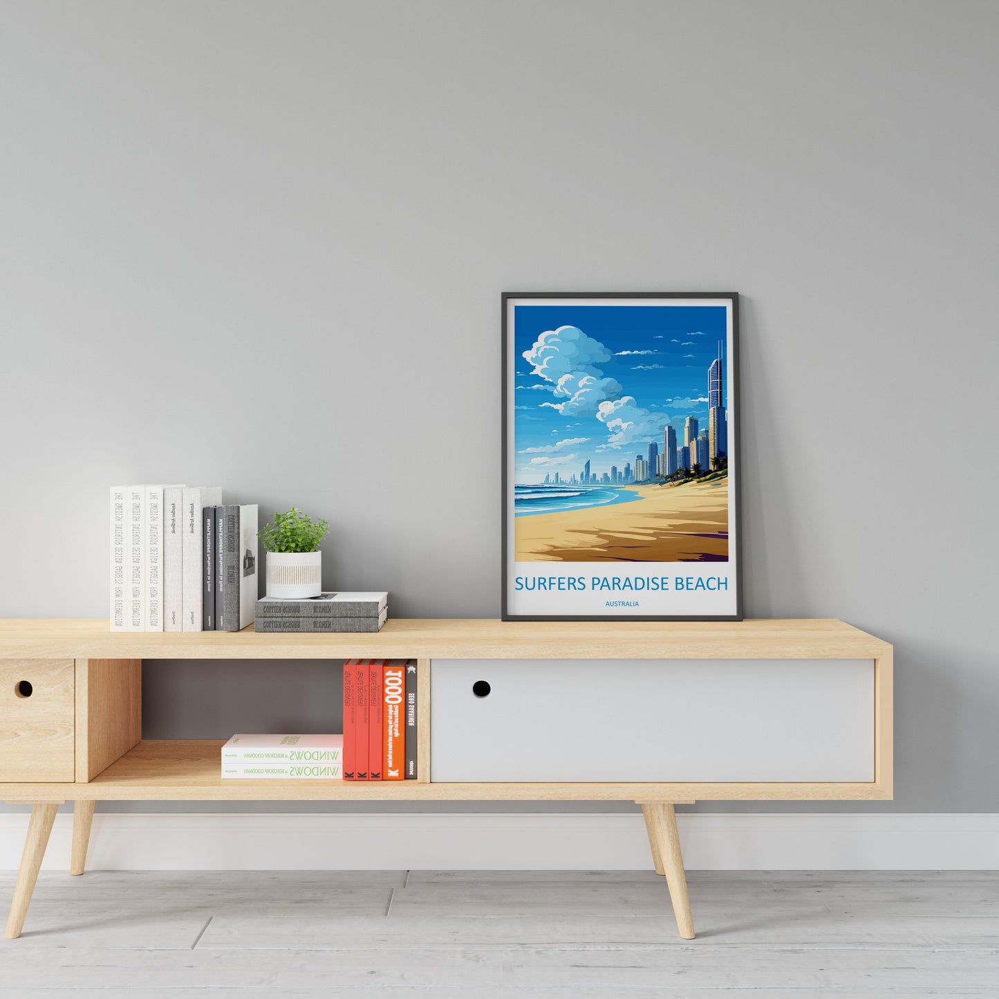 Surfers Paradise Beach Travel Print Wall Art Surfers Paradise Wall Hanging Home Décor Surfers Paradise Gift Art Lovers Australia Art Lover